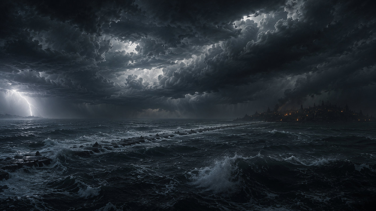The ocean storm